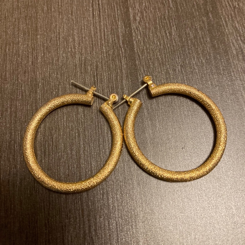 Gold Hoop Earrings - Picture 2 of 2